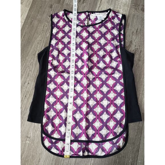 Trina Turk Multicolor Abstract Sleeveless Silk Blouse - Picture 7 of 8